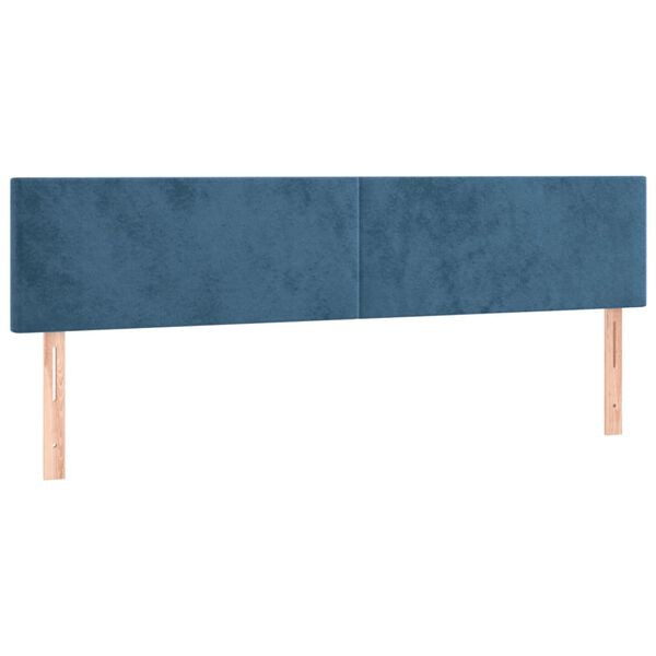vidaXL Hoofdborden 2 st 90x5x78/88 cm fluweel donkerblauw