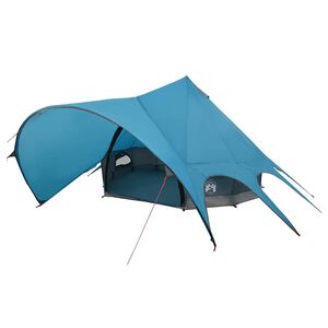 vidaXL Teepee Tent 5-Person met dak Blauw en Grijs 415 x 415 x 247 cm