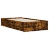 vidaXL Bedframe met lades bewerkt hout gerookt eikenkleurig 75x190 cm
