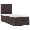 vidaXL Ottoman bed met matras en LED's 100x200cm stof donkerbruin