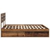vidaXL Bedframe met hoofdeinde Oudhout 200 x 200 cm Massief grenenhout