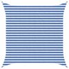 vidaXL Zonneschaduwzeil Blauw en Wit 3 x 3 m HDPE
