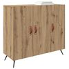 vidaXL Dressoir Artisan Eiken 89,5 x 34 x 80 cm Bewerkt hout