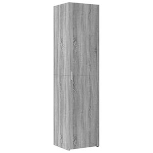 vidaXL Hoge kast 45x42,5x185 cm bewerkt hout grijs sonoma eikenkleurig