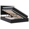 vidaXL Opslag bed met hoofdeinde Zwart 140 x 190 cm Nep Leer