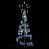 vidaXL LED-kerstboom met kerstballen 80 LEDs warm wit 120 cm