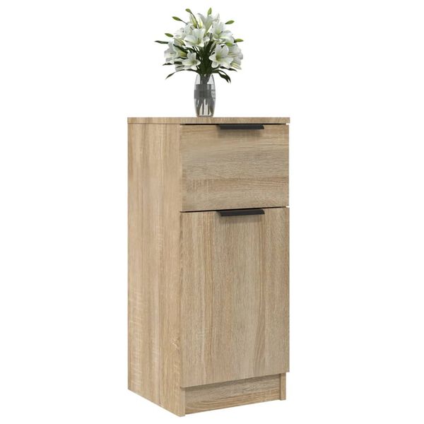 vidaXL Dressoirs 2 st 30x30x70 cm bewerkt hout sonoma eikenkleurig