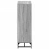 vidaXL Hoge kast met glazen deuren 35x37x120 cm grijs sonoma eiken
