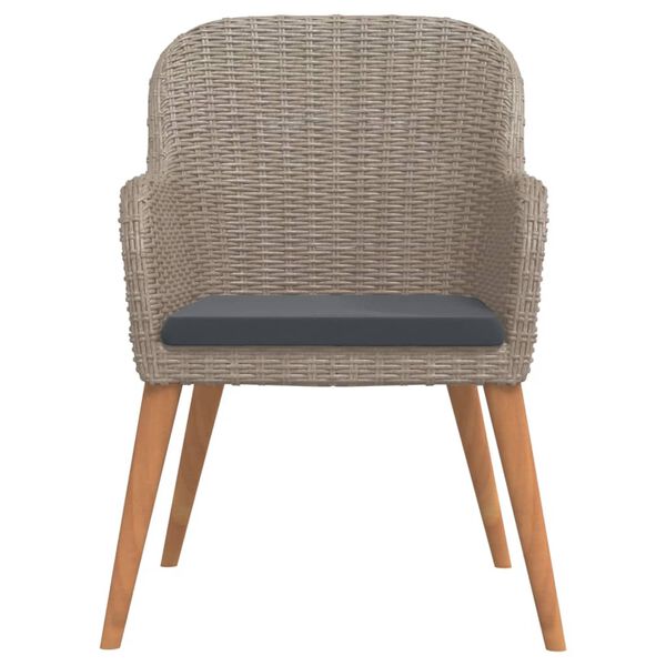 vidaXL 7-delige Tuinset met kussens bruin