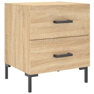 vidaXL Nachtkastje 40x35x47,5 cm bewerkt hout sonoma eikenkleurig