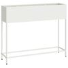 vidaXL Verhoogde Tuin Plantbak Wit 100 x 26 x 82 cm Staal