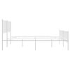 vidaXL Bedframe met hoofd- en voeteneinde metaal wit 160x200 cm