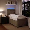 vidaXL Boxspring met matras fluweel lichtgrijs 90x190 cm