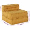 vidaXL Modulaire bankstel 70x70x54 stof geel