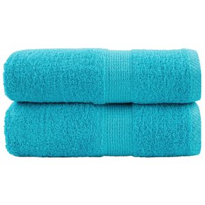 vidaXL Premium washandjes SOLUND 2 st turquoise 30x30 cm 600 g/m2