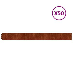 vidaXL Gazonranden 50 stuks 10x103 cm flexibel cortenstaal