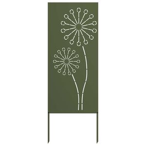 vidaXL Tuin Privacy Screen Olijfgroen 50 x 140 cm Koudgewalst staal