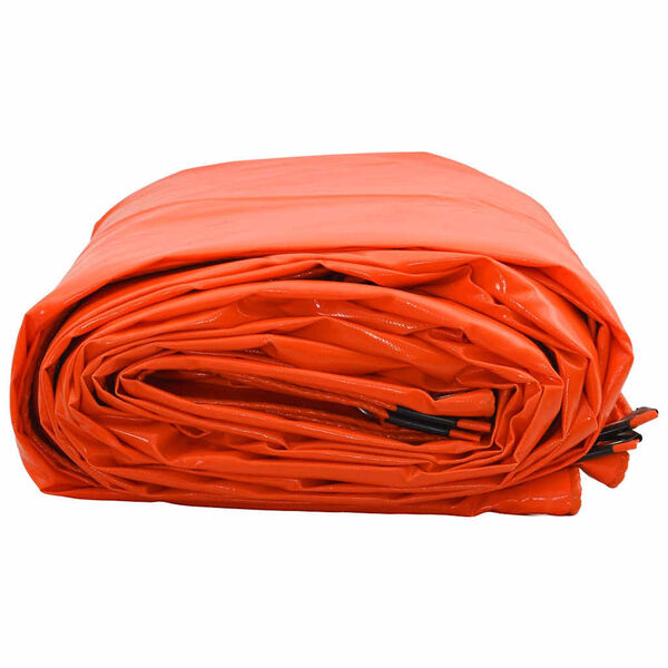 vidaXL Zeil 650g / m&sup2; Oranje 4 x 6 m Canvas met PVC-coating