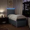 vidaXL Boxspring met matras stof lichtgrijs 90x190 cm