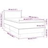 vidaXL Boxspring met matras stof donkergrijs 80x200 cm