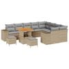 vidaXL Tuin Sofa Set 12 pcs Beige poly rattan