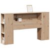vidaXL Hoofdbord met opbergruimte 135 cm massief grenenhout