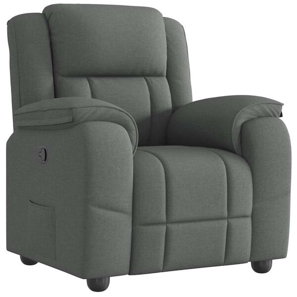 vidaXL Relaxfauteuil donkergrijze stof