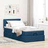 vidaXL Ottoman bed met matras en LED's 80x200cm stof blauw