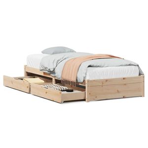 vidaXL Bedframe zonder matras massief grenenhout 75x190 cm