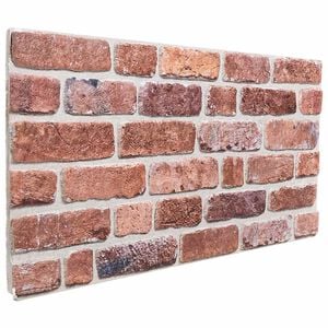 vidaXL Wandpanelen 10 pcs Rood 100 x 50 cm EPS-schuim