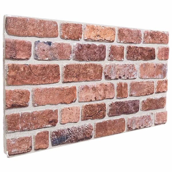 vidaXL Wandpanelen 10 pcs Rood 100 x 50 cm EPS-schuim