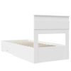 vidaXL Bedframe met hoofdeinde met lade Wit 90 x 190 cm Bewerkt hout