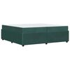 vidaXL Bedframe met matras Donkergroen 200 x 200 cm Stof