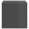vidaXL Wandkast 37x37x37 cm bewerkt hout hoogglans grijs