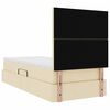 vidaXL Opslag bed met matras met matras Cr&egrave;me 90 x 190 cm Polyester