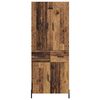 vidaXL Highboard met lade Oud Hout 69,5 x 34 x 180 cm Bewerkt hout