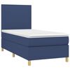 vidaXL Boxspring met matras en LED stof blauw 80x200 cm