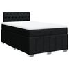 vidaXL Boxspring met matras stof zwart 120x190 cm