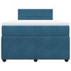 vidaXL Boxspring met matras fluweel blauw 120x200 cm