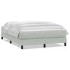 vidaXL Boxspring met matras fluweel lichtgrijs 140x220 cm