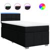 vidaXL Boxspring met matras stof zwart 90x190 cm