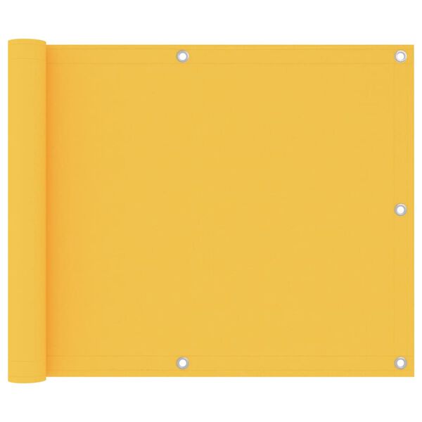 vidaXL Balkonscherm 75x600 cm oxford stof geel