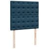 vidaXL Bed poef met matrassen en leds 200x200 cm fluweel donkerblauw