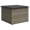 vidaXL Tuinbankenset met opslag 6 pcs Grijs poly rattan