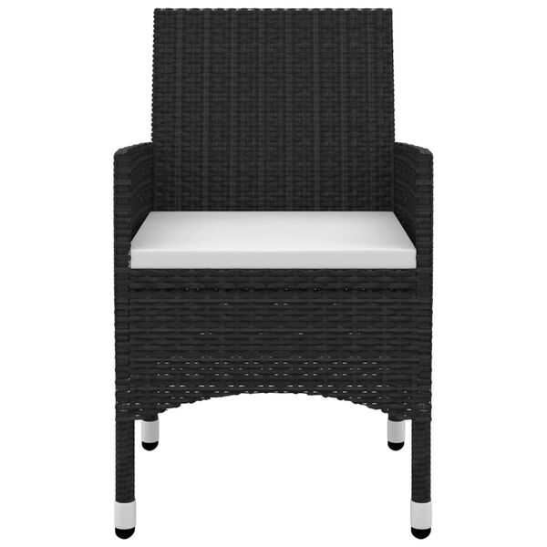 vidaXL 5-delige Tuinset met kussens poly rattan en glas