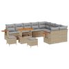 vidaXL Tuinbankenset 13 st 9-Aantal zitplaatsen Beige en Licht Grijs