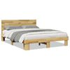 vidaXL Bedframe hoofdeinde zonder matras 140x200 cm massief hout eiken