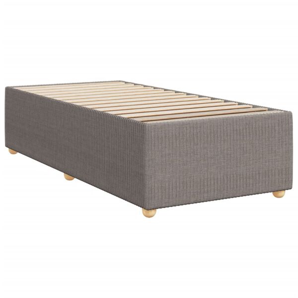 vidaXL Bedframe zonder matras 90x190 cm stof taupe