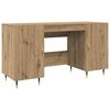 vidaXL Bureau artisanaal eikenkleurig Bewerkt hout 140 x 50 x 75 cm
