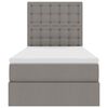 vidaXL Opbergbed met LED met matras Taupe 90 x 200 cm Polyester